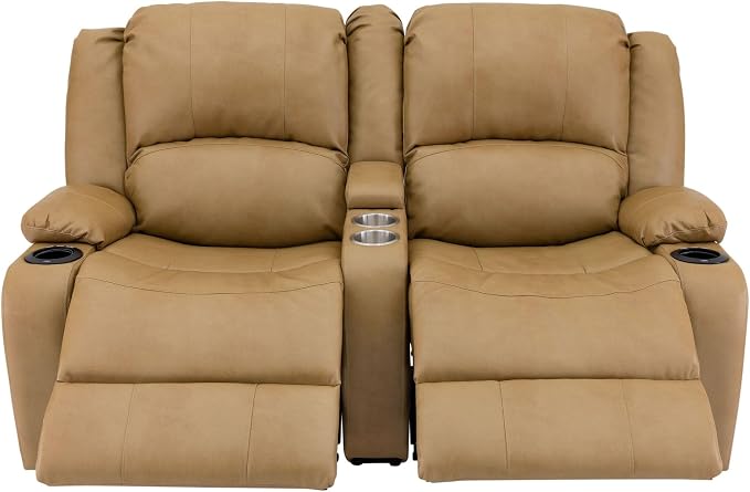 RecPro Charles 64" RV Wall Hugger Reclining Sofa | Toffee