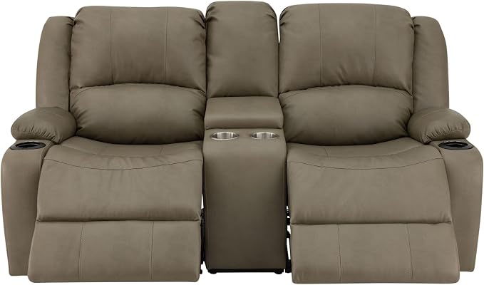 RecPro Charles 70" Powered Double RV Wall Hugger Reclining Sofa | Loveseat | RV Furniture (Putty)