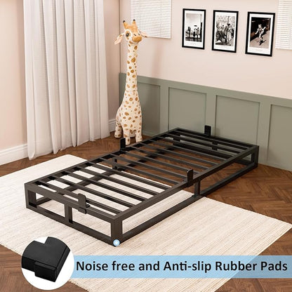 Bilily 6 Inch Twin XL Bed Frame with Steel Slat Support, Low Profile King Metal Platform Bed Frame Support Mattress Foundation, Heavy Duty,No Box Spring Needed,Easy Assembly,Noise Free