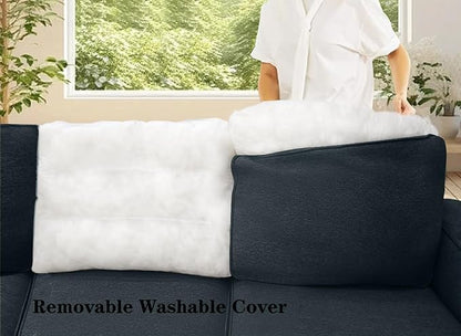Legend Vansen Oversized Modular Sectional Sofa,U/L‑Shaped Reversible Couch with Ottoman,Deep Seat Plush Polyester Sofa for Living Room,9‑Seater,Charcoal