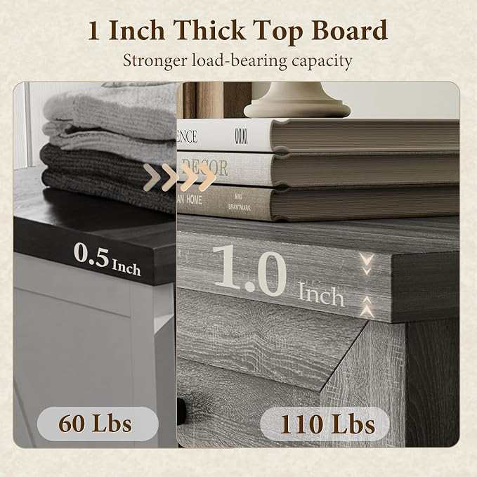 AODK Farmhouse 5 Drawer Dresser for Bedroom, 47" Tall Engineered Wooden Chest of Drawers with Metal Handle, Modern Storage Cabinet and Organizers for Closet, Living Room, Entryway, Gray