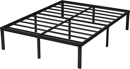 EMODA 16 Inch Black California King Bed Frames Heavy Duty Metal Platform No Box Spring Needed for Mattress Foundation, Noise Free, Easy Assembly