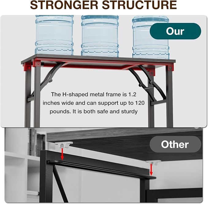 TEMI Small Computer Desk Folding Table - 35.8" Foldable Office Desk, No Assembly, Perfect for Small Spaces in Bedroom, or Apartment, Portable Mini Desk or Study Table Compact Design, Marble Greige