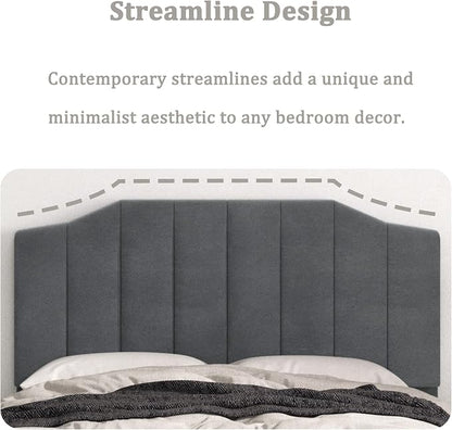 Befurtori Upholstered Accent Headboards (Dark Gray, Queen/Full)