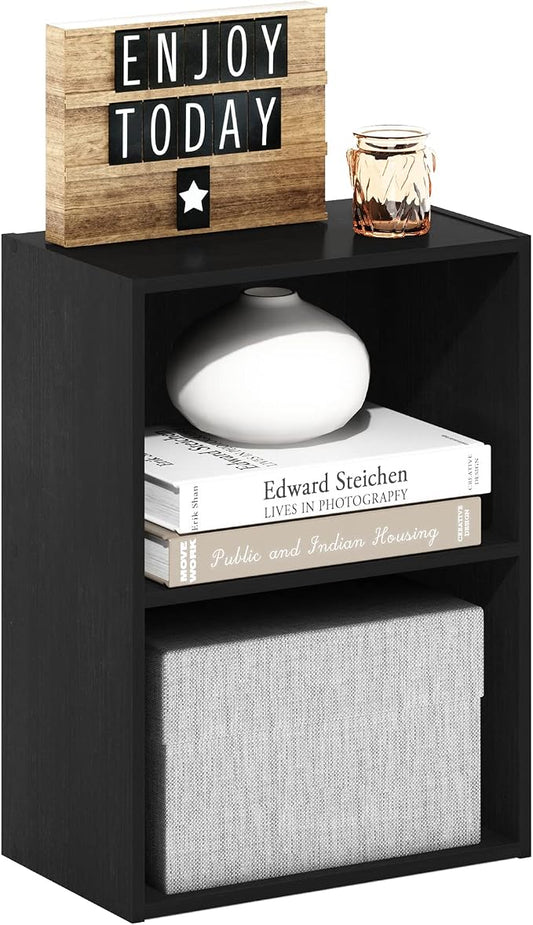 Furinno Luder Bookcase / Book / Storage, Blackwood 2-Tier