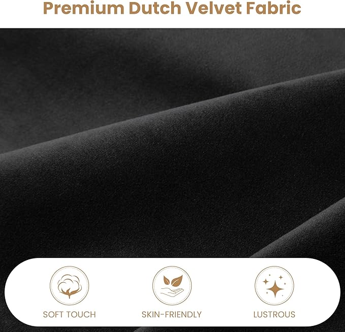 SHA CERLIN Queen Bed Frame, Dutch Velvet Upholstered Platform Bed, Vertical Channel Tufted Adjustable Headboard, Low Profile Bed Frame, No Box Spring Needed, Easy Assembly, Black