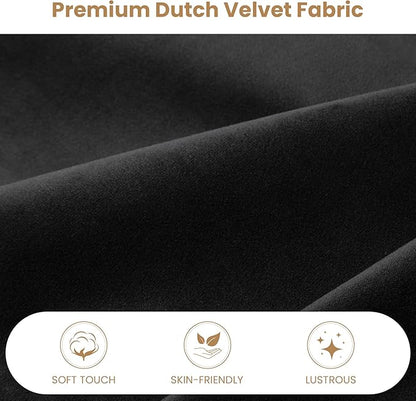 SHA CERLIN Full Size Bed Frame, Velvet Upholstered Platform Bed, Vertical Channel Tufted Adjustable Headboard, Low Profile Bed Frame, No Box Spring Needed, Easy Assembly, Black