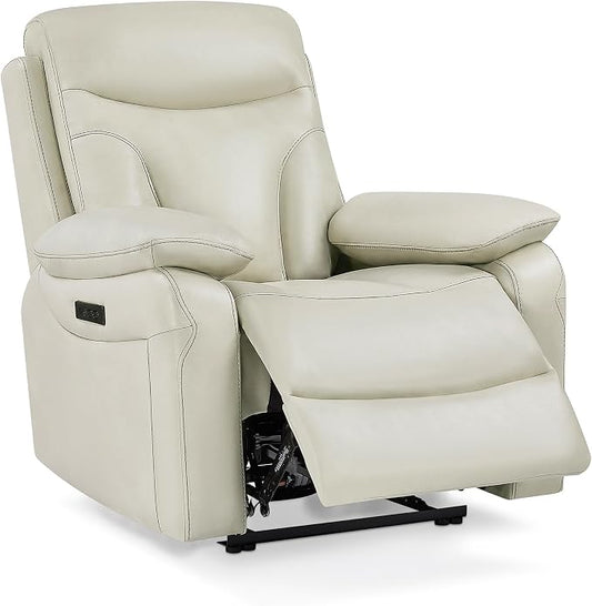 KISLOT Power Recliner Chair Wall Hugger Recliner with Adjustable Headrest and Footrest Dual Motor Electric Faux Leather Reclining Sofa with USB/Type-C Charging for RV Living Room Bedroom