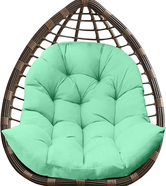 DANGHOOGY Egg Chair Cushion, Waterproof Outdoor Egg Replacement Cushions, Patio Chair Cushions for Outdoor Funiture, Thickened Hanging Chair Cushion, 35x47x7 Inches (Cyan)