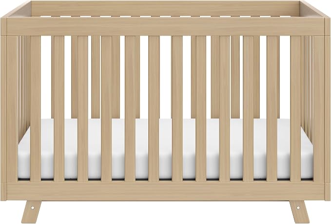 Storkcraft Beckett 3-in-1 Convertible Crib – GREENGUARD Gold Certified, Fits Standard Crib Mattress, Converts to Toddler Bed and Daybed, 4 Mattress Heights, Grow-with-Me Design (Driftwood)