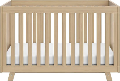Storkcraft Beckett 3-in-1 Convertible Crib – GREENGUARD Gold Certified, Fits Standard Crib Mattress, Converts to Toddler Bed and Daybed, 4 Mattress Heights, Grow-with-Me Design (Driftwood)