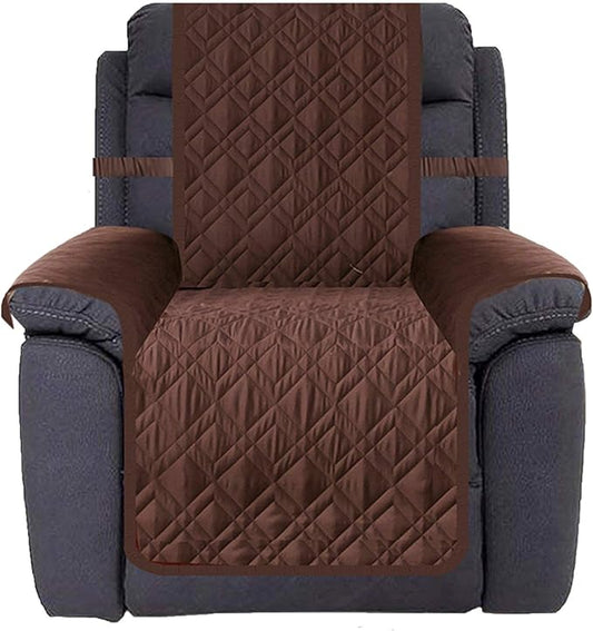 Ameritex Waterproof Nonslip Recliner Cover Stay in Place, Dog Chair Cover Furniture Protector, Ideal Recliner Slipcovers for Pets and Kids (Chocolate, 30'')