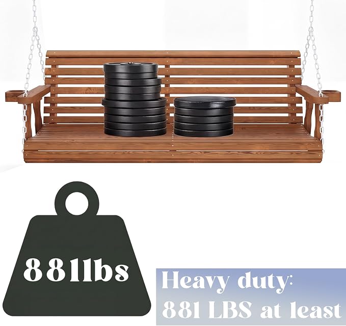 Heavy Duty Porch Swing Hanging Chain Kit (2 Pack) 1500 Lbs Capacity, up to 8 ft Length- Rustproof Zinc-Plated, 6 Quick Links & 2 Y-Chain Assemblies(White,Better Rust Protection)