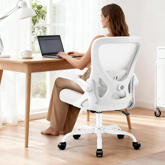 AreShark Office Chair - Ergonomic Breathable Mesh Desk Chair with Adjustable Lumbar Support and Flip-up Armrests - Executive High Back Rolling Swivel Comfortable Computer Gaming Chair for Home Office
