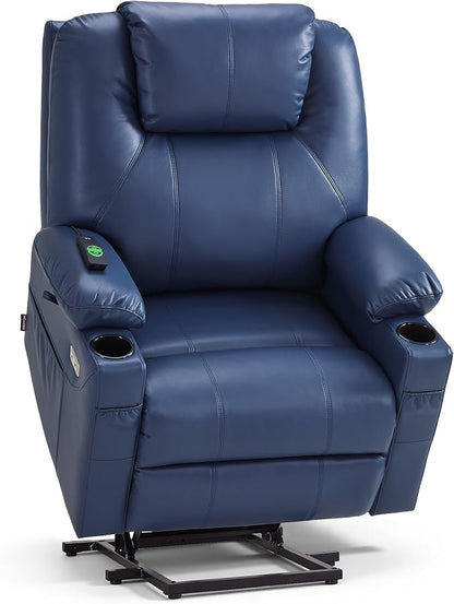 MCombo Power Lift Recliner Chair for Elderly R7042(Blue, Small-Wide)