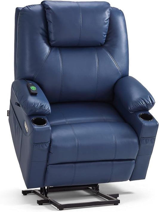 MCombo Power Lift Recliner Chair for Elderly R7042(Blue, Small-Wide)