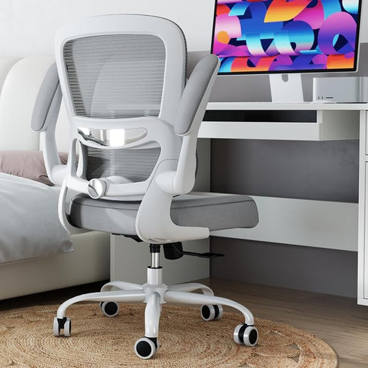 TRALT Office Chair - Ergonomic Desk Chair with Adjustable Lumbar Support, Mesh Computer Chair, Executive Chairs for Home Office Comfortable Lumbar Support (Ash Gray)