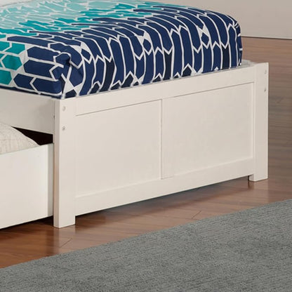 AFI, Concord Twin Platform Bed with Footboard & Storage Drawers, White
