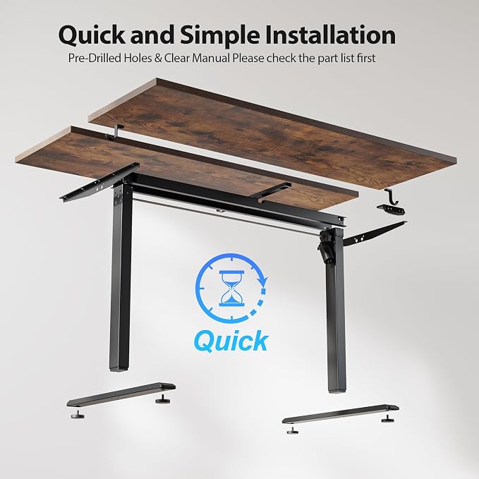Agilestic Electric Standing Desk, 63 x 28 Inches Height Adjustable Desk, Sit Stand up for Work Office Home, Ergonomic Rising Computer Table with Memory Preset, Rustic Brown