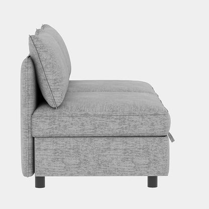 ERYE 68-Inch Loveseat Modular Sofa Deep Seat Storage Sectional Sofa Couch with Storage Ottomans,2 Seat Chenille Upholstered Love Seat Couch Convertible Lounge Sleeper Daybed for Living Room Bedroom