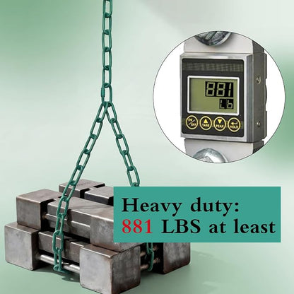 Heavy Duty Porch Swing Hanging Chain Kit (2 Pack) 1500 Lbs Capacity, Up to 7.1ft Length- Rustproof Zinc-Plated, 4 Quick Links & 2 Y-Chain Assemblies, Indoor/Outdoor Hanging Hardware(Green)