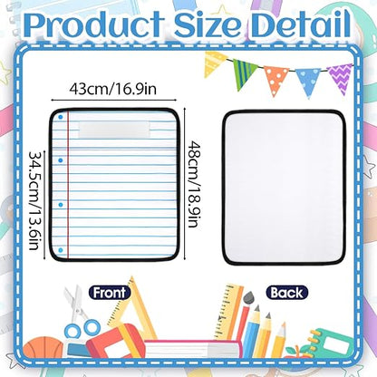 24Pcs Classroom Seat Back Organizer, 17 * 19 Inch Chair Pockets with Name Tag, Back to School Classroom Chair Hanging Bag Seat Sacks Suitable for Families Kindergartens and Primary School Classrooms