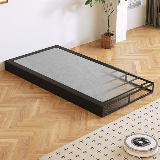 Box Spring, Metal Frame Mattress Foundation with Fabric Cover, Easy Assembly, Noise-Free (5 Inch, Twin)