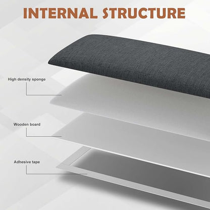 IFNOW Upholstered Wall Mounted Headboard, 3D Soundproof Wall Panels Peel and Stick for Twin Size, Reusable and Removable Tufted Bed Headboard in Black (6 Panels, 10" x 24")