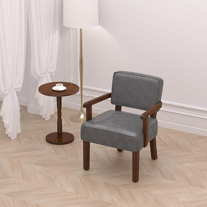 FAGAGA PU Leather Accent Chair, Oversized Living Room Chairs with Soft Seat and Armrests, Armchair for Bedroom, Dinning, Reading, Waiting Rooms