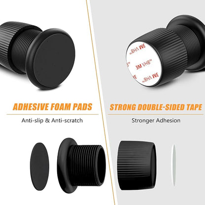 Adjustable Furniture Bed Risers, 1.6-2.6 inch Black, Durable Plastic Anti Slip Couch Risers 2 inch ABS Adjustable Headboard Stopper (Black - 4 pcs)