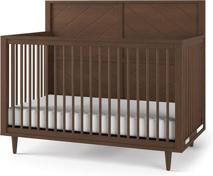 Child Craft Surrey Hill 4-in-1 Convertible Crib, Baby Crib Converts to Day Bed, Toddler Bed and Full Size Bed, 2 Adjustable Mattress Positions, Non-Toxic, Baby Safe Finish (Toasted Chestnut)