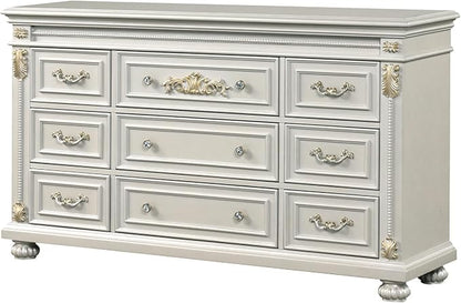 First of a Kind Cosmos Furniture Destiny White Queen 5 Piece Bedroom Set