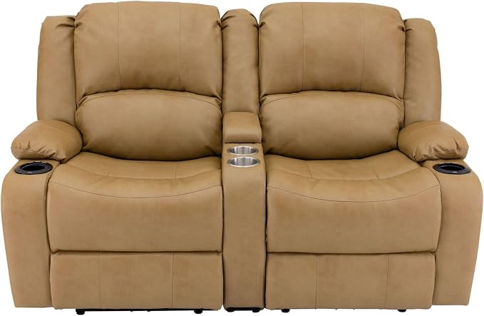RecPro Charles 64" RV Wall Hugger Reclining Sofa | Toffee
