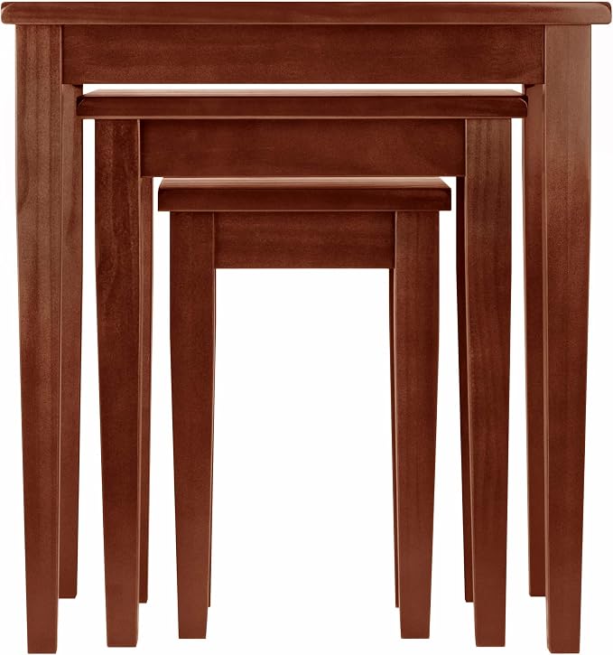 Winsome Regalia Nesting Accent Tables, for Living Room, Walnut, Set of 3