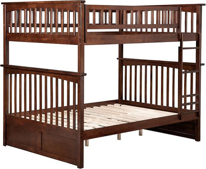 AFI, Columbia Ladder Bunk Bed Full Over Full, Walnut