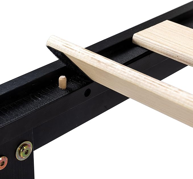 Mellow Naturalista Classic 12 Inch Solid Wood Platform Bed with Wooden Slats, Queen, Black