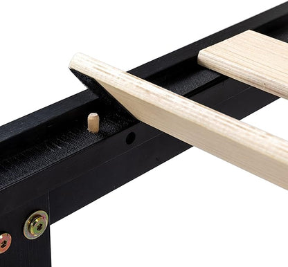 Mellow Naturalista Classic 12 Inch Solid Wood Platform Bed with Wooden Slats, Queen, Black