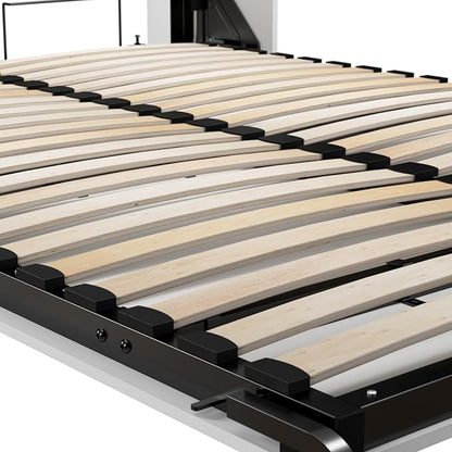 Bestar Claremont 65W Queen Murphy Bed in White, Sleeping Arrangement for Multipurpose Area, Bedroom, Guest Room, or Living Room