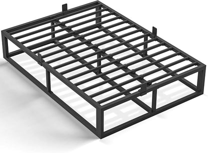 Bilily 14 Inch King Bed Frame with Sturdy Steel Slat Support,Heavy Duty Metal Platform King Size Mattress Foundation,No Box Spring Needed,Easy Assembly,Noise Free,Black