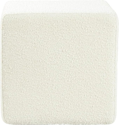 HomePop 16" Cube Ottoman - Cream Boucle