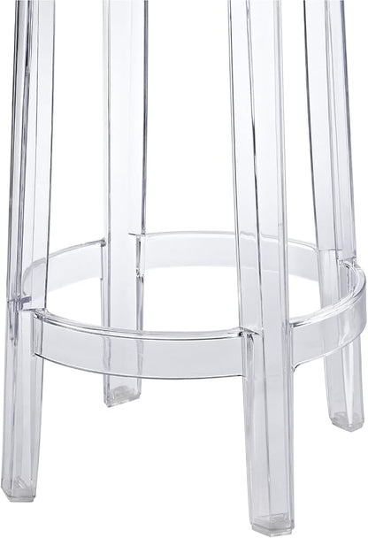 Modway Casper Modern Acrylic Counter Bar Stool in Clear - Fully Assembled