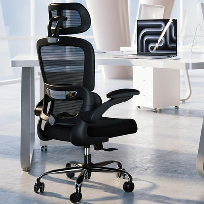 TRALT Office Chair Ergonomic Desk Chair, 330 LBS Home Mesh Office Desk Chairs with Wheels, Comfortable Gaming Chairs Pack of 6