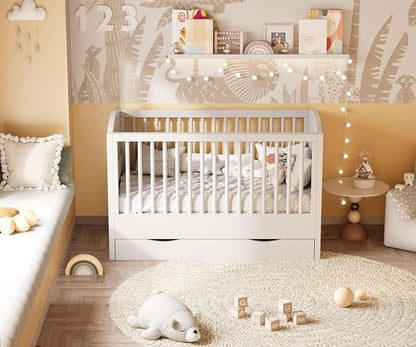 4-in-1 Convertible Crib, Converts to Toddler Bed and Full Bed