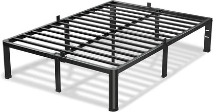 VIPSHOW 12 Inch California King Bed Frame, 3500Lbs Heavy Duty Metal Platform with Round Corner Legs Mattress Slide Stopper, Steel Slat Support No Box Spring Needed, Noise Free, Non-Slip, Easy Assembly