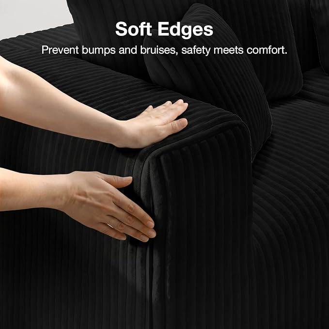 Novilla Modular Sectional Sofa, Modern Cloud Sectional Couch with Smarts Coil® Support, Upholstered Boneless Couch for Living Room Apartments Bedroom, No Assembly Required (Right-Arm Chair)