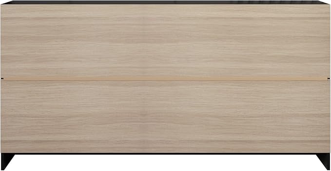 HOME DESIGN Altoona 3-Piece Bedroom Set with Dresser and Two Nightstands, Black