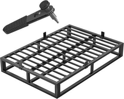 Bilily 10 Inch Queen Bed Frame with Steel Slat Support,Low Profile Queen Metal Platform Bed Frame Support Mattress Foundation,Heavy Duty,No Box Spring Needed,Easy Assembly,Noise Free