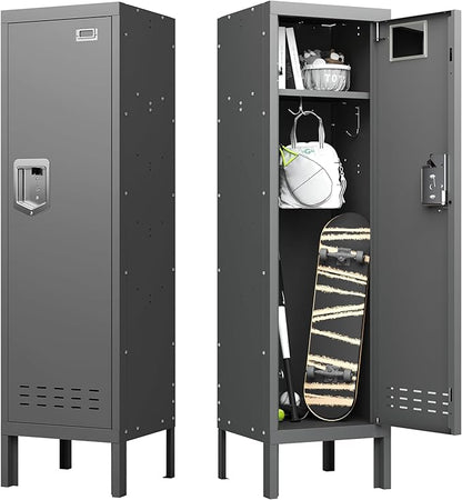 BUTISOW Metal Cabinet Home Office Storage,Lockers,Lockable Employees Metal Locker with Door,54" Height Steel Locker,Lockable Steel Locker for Gym,School,Home,Office,Garage,Assembly Required