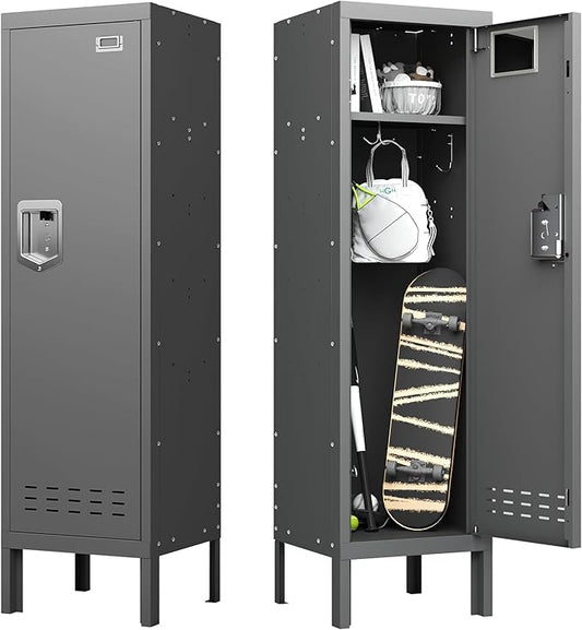 BUTISOW Metal Cabinet Home Office Storage,Lockers,Lockable Employees Metal Locker with Door,54" Height Steel Locker,Lockable Steel Locker for Gym,School,Home,Office,Garage,Assembly Required