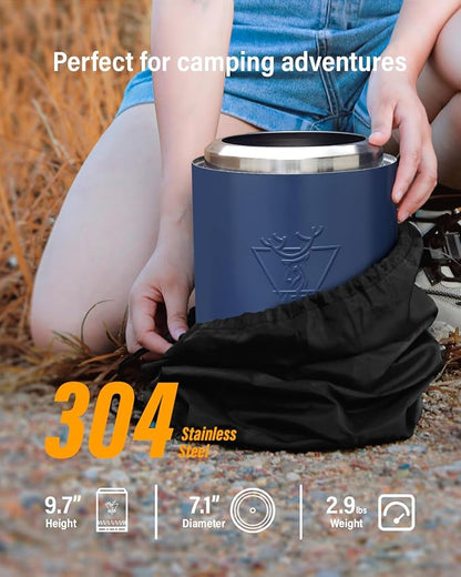 YEFU Tabletop Fire Pit 9.7 x 7.1 in, Low Smoke Camping Stove for Outdoor & Patio, Fueled by Pellets or Wood, Safe Burning Table Top Firepit, with Travel Bag & 2 Mini Sticks & Fireproof Mat, Blue